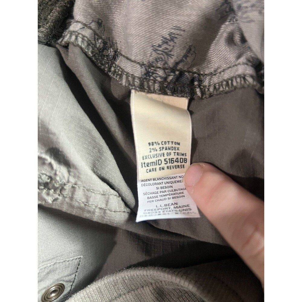L.L. Bean Women's Ripstop Outdoors Hiking Dark Taupe Stretch Pull-On Pants M - Picture 3 of 13